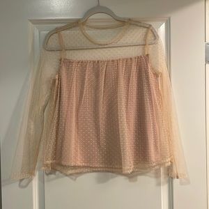 Sheer sleeved NWT Banana Republic top for a night out!